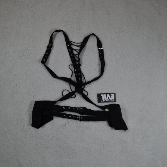 NWT Dolls Kill HIP POCKETS corset back harness cotton twill size L - Picture 7 of 7